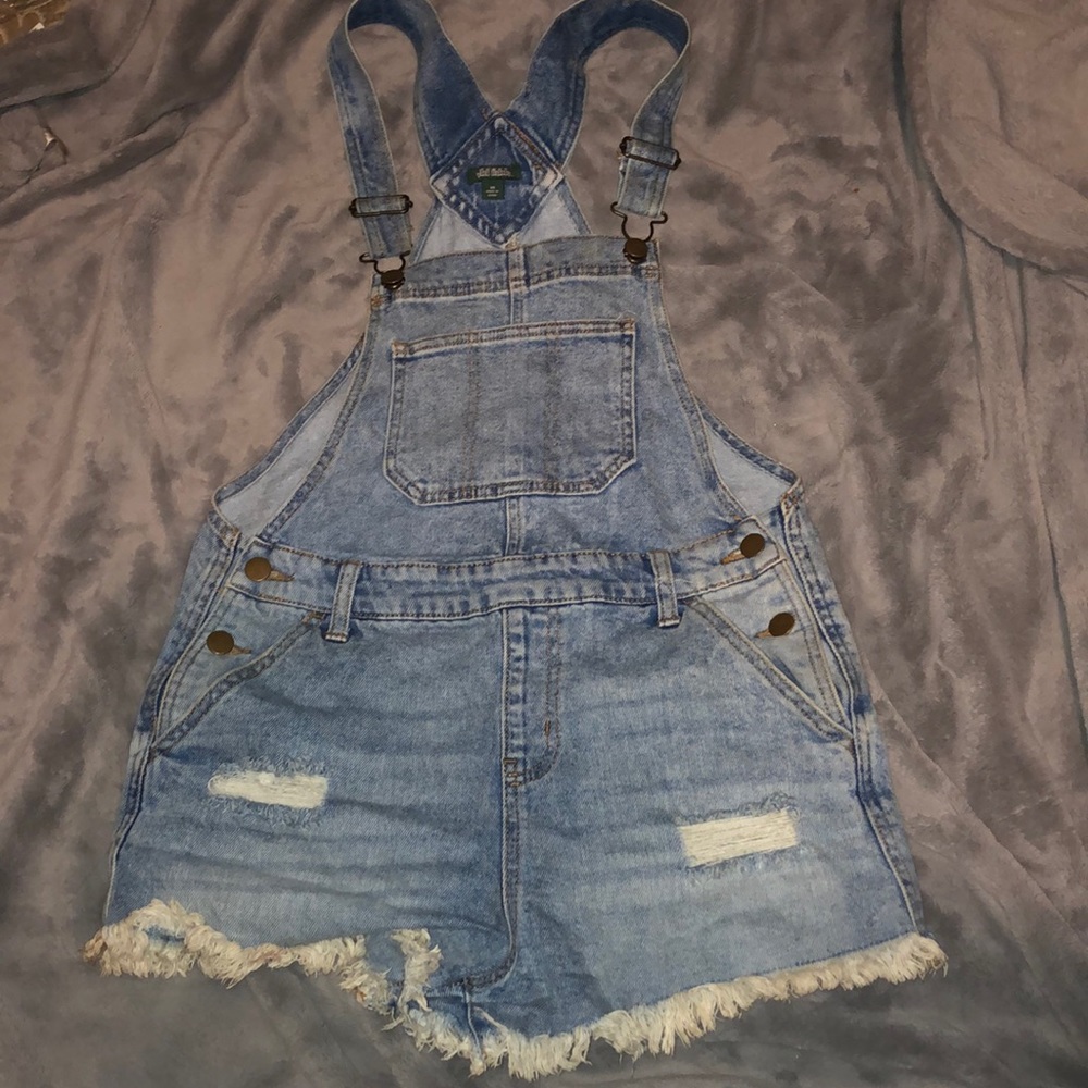 Jean short overalls